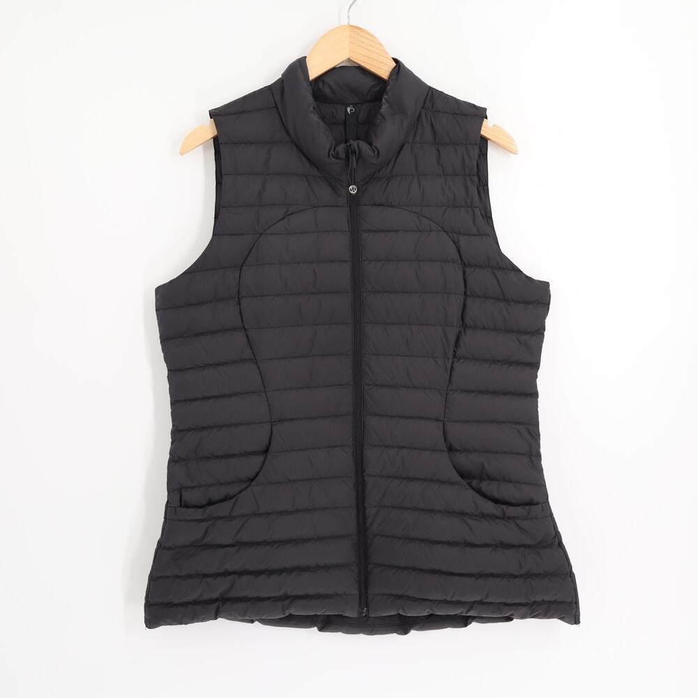 Lululemon Pack It Down Vest Sz 12 700 Fill Power Goose Down Packable Black